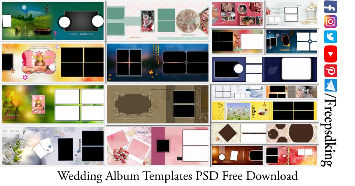 Wedding Album Templates PSD Free Download (2021)
