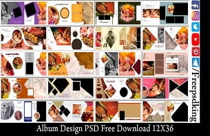 Album Design PSD Free Download 12X36