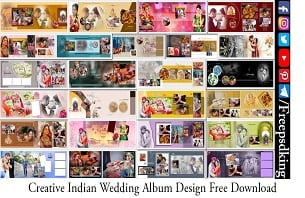 Creative Indian Wedding Album Design Free Download