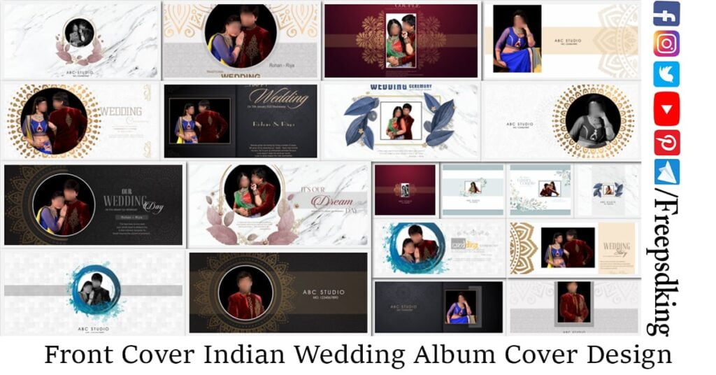 Front Cover Indian Wedding Album Cover Design Free Download
