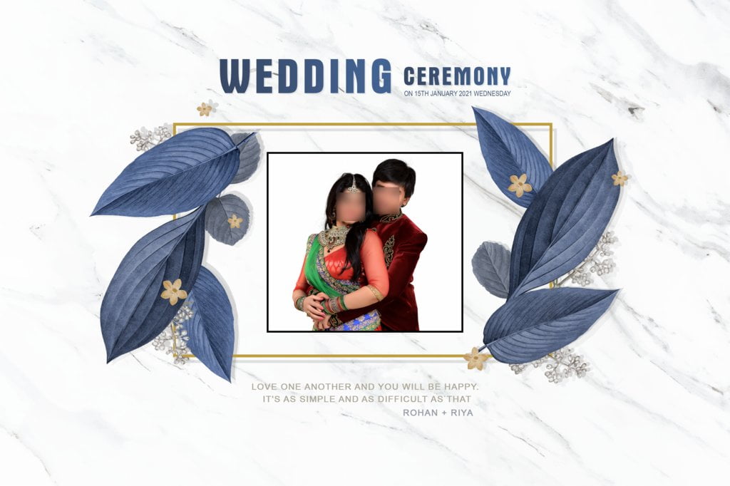 Front Cover Indian Wedding Album Cover Design