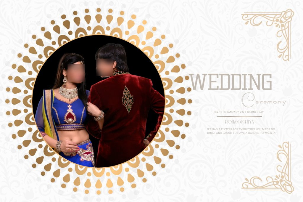 Front Cover Indian Wedding Album Cover Design