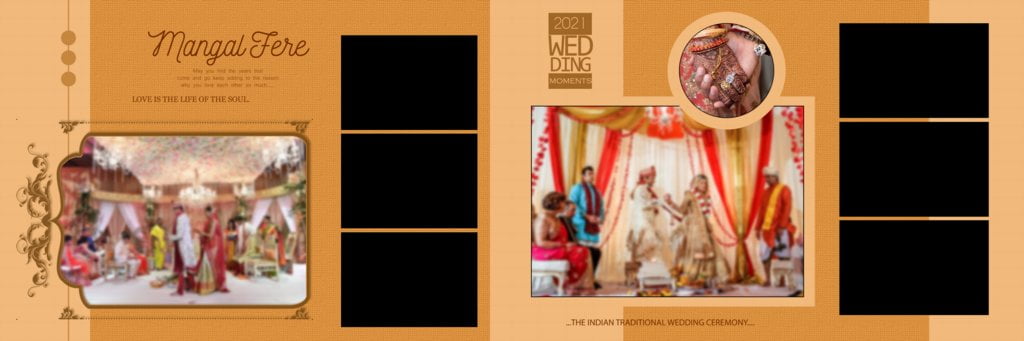 Half Saree Function Album Design PSD Free Download 