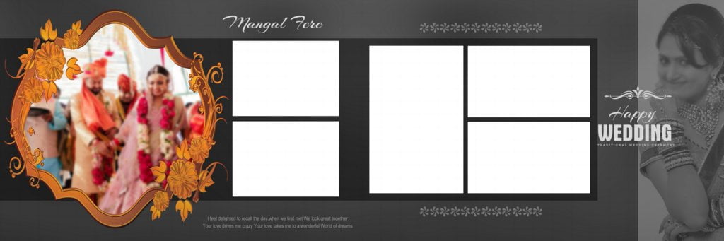 Half Saree Function Album Design PSD Free Download 