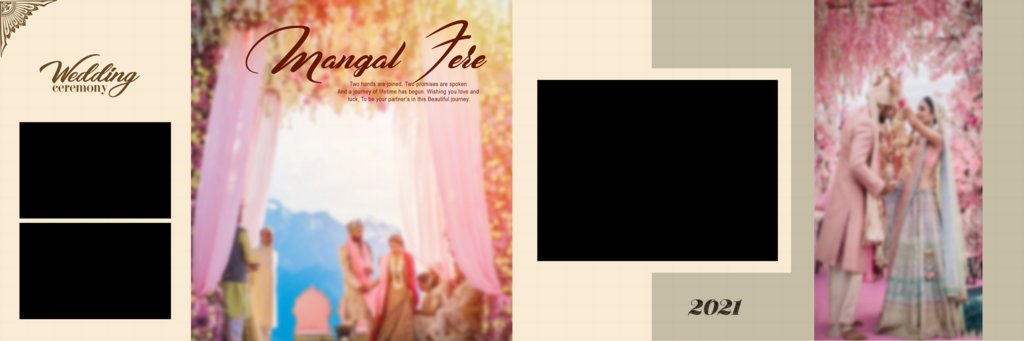 Half Saree Function Album Design PSD Free Download