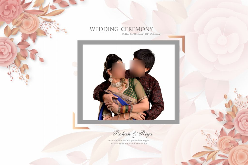 Indian Wedding Album Cover Page Design