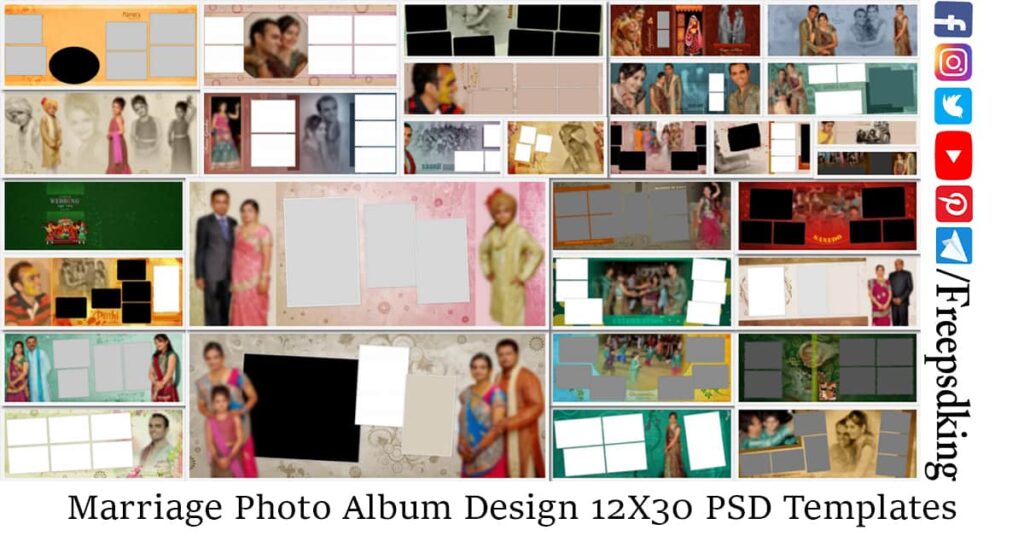Marriage Photo Album Design 12X30 PSD Templates