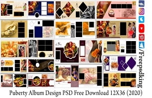 Puberty Album Design PSD Free Download 12X36 (2020)