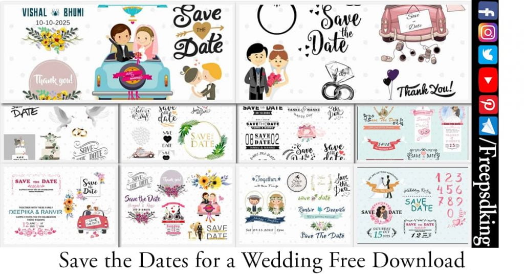 Save the Dates for a Wedding