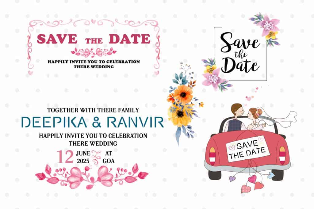 Save the Dates for a Wedding
