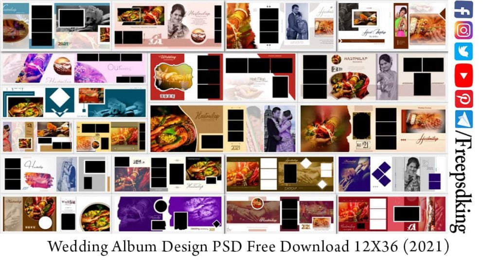 Wedding Album Design PSD Free Download 12X36 (2021)