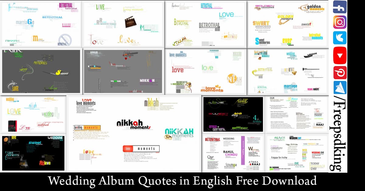 Wedding Album Quotes in English Free Download
