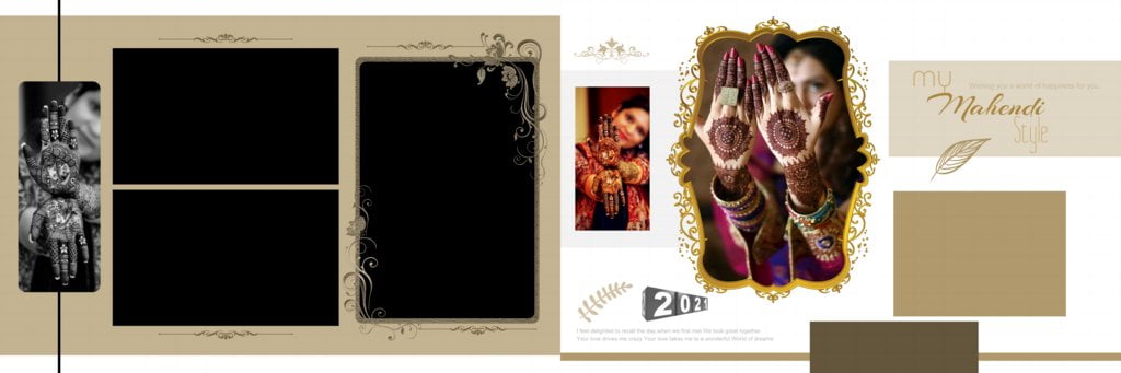 Wedding Photo Album Design PSD Templates 12X36 Collection