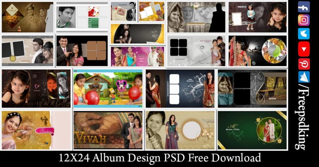 12X24 Album Design PSD Free Download