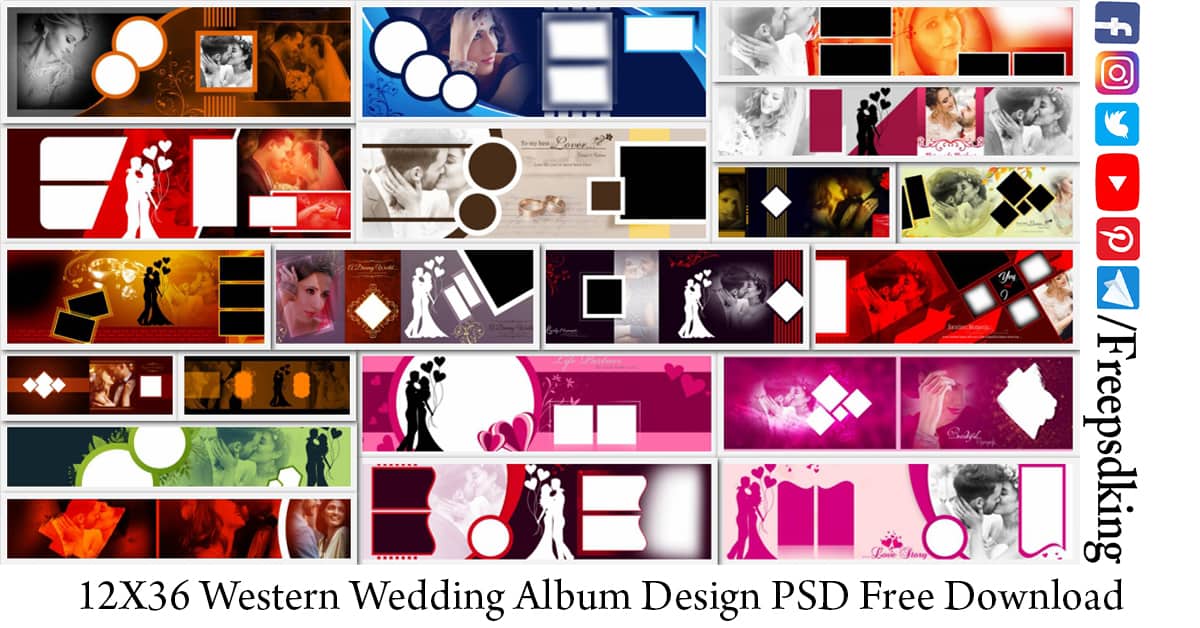 Western Wedding Album Design Free Download