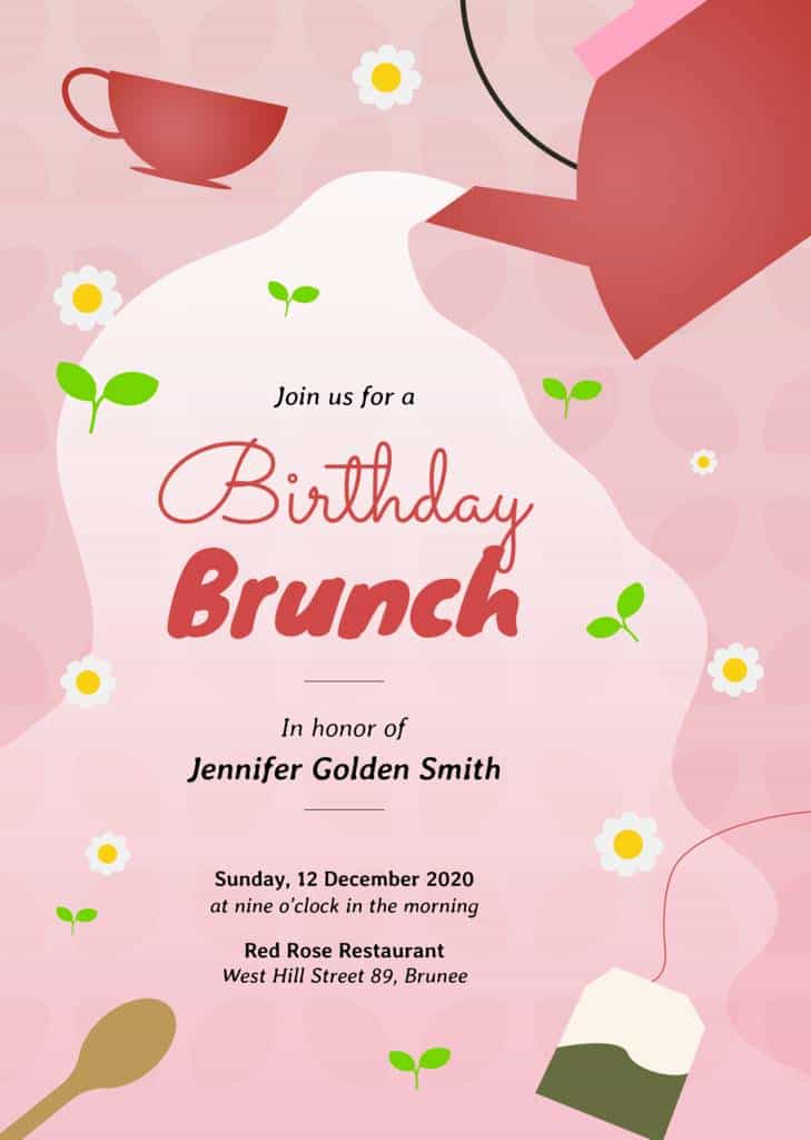 Birthday Invitation Card Adults