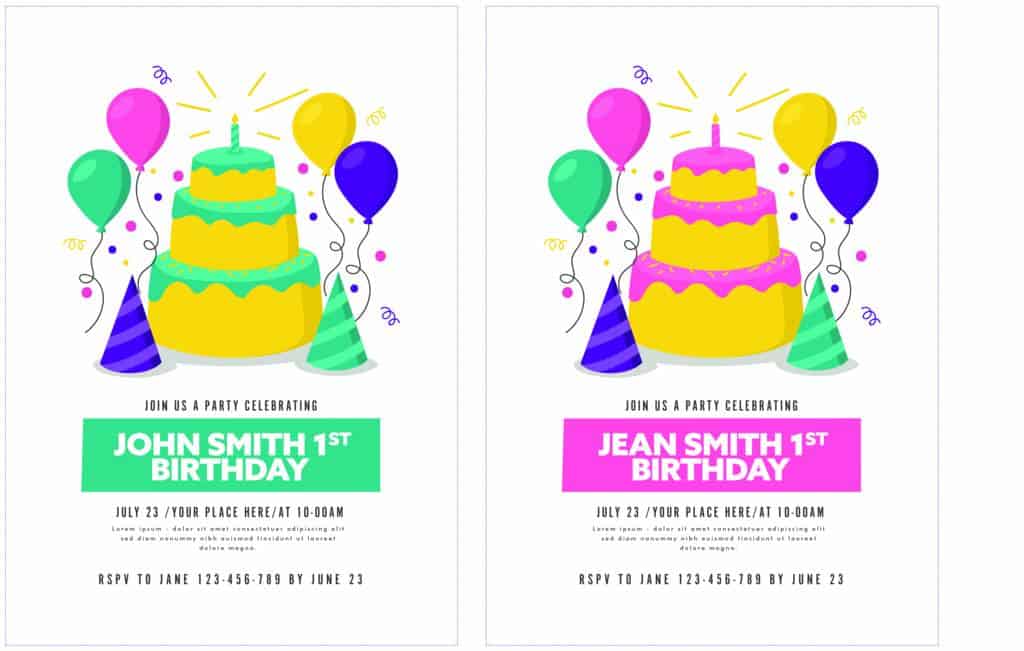 Birthday Invitation Card Adults