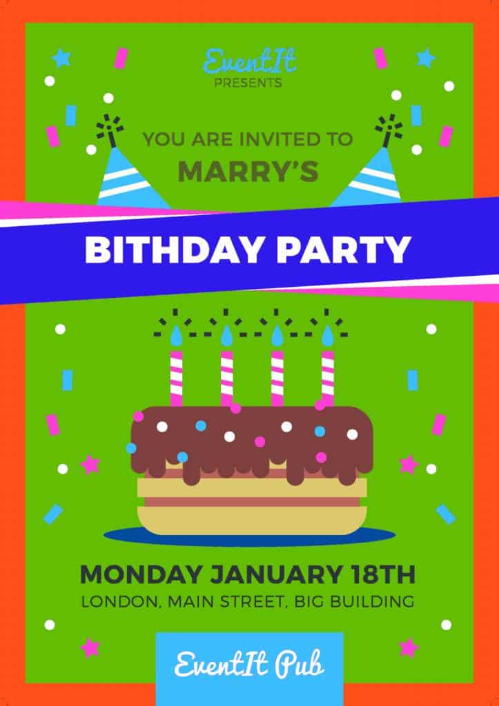 Birthday Invitation Card for Adults