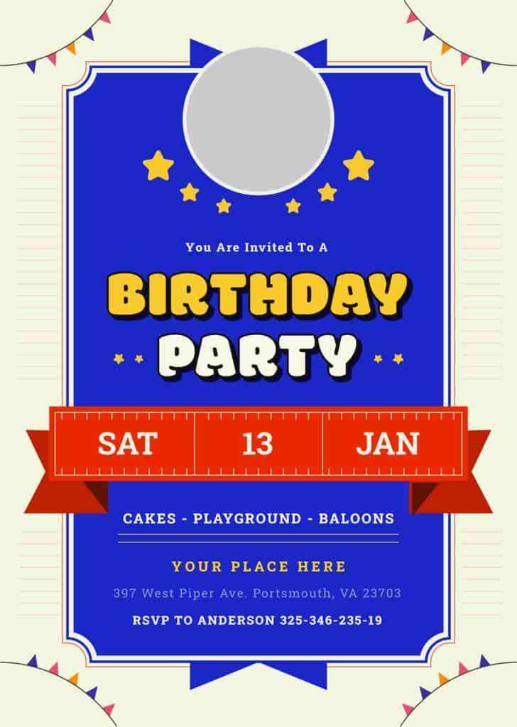 Birthday Invitation Card for Adults