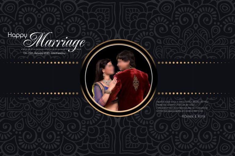 Modern Wedding Album Cover Design Free Download