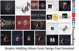 Modern Wedding Album Cover Design