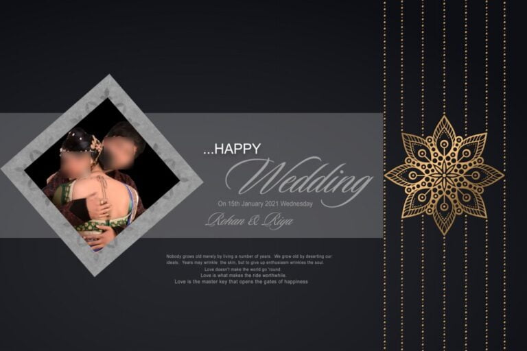 Modern Wedding Album Cover Design Free Download