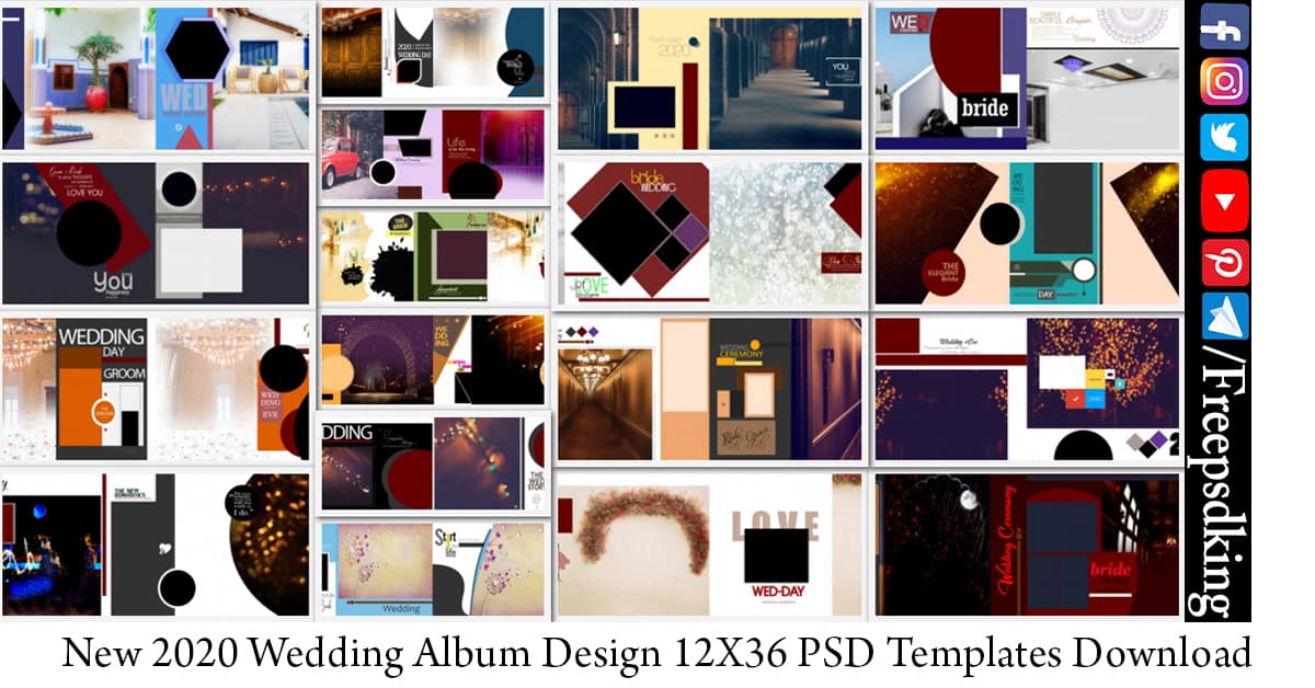 New Psd New 2020 Wedding Album Design 12X36 PSD Templates Download
