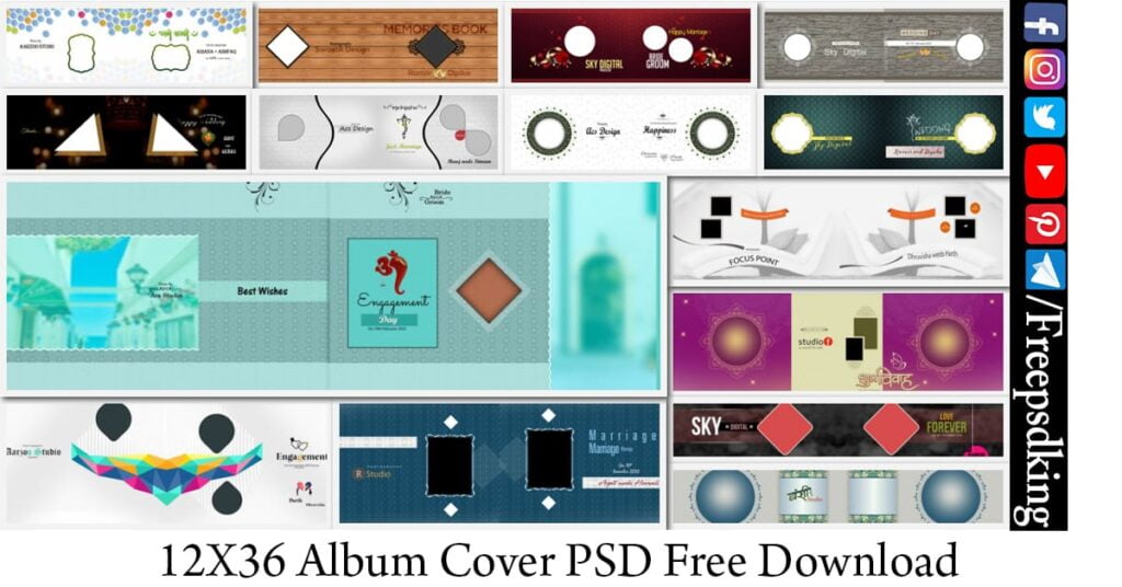 12X36 Album Cover PSD Free Download