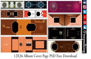 12X36 Album Cover Page PSD
