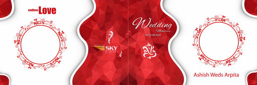 12X36 PSD Wedding Album Cover Page Design PSD Free Download