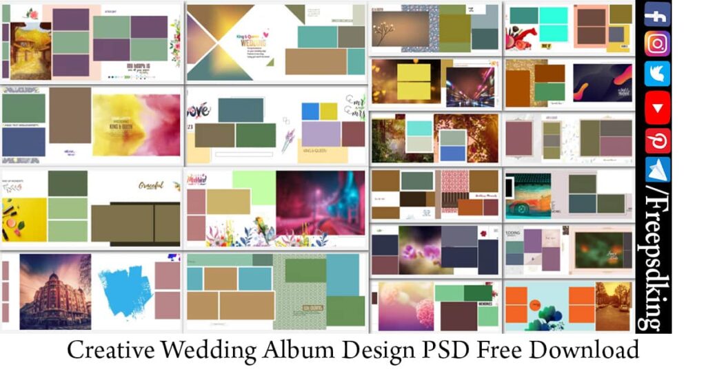 Creative Wedding Album Design PSD