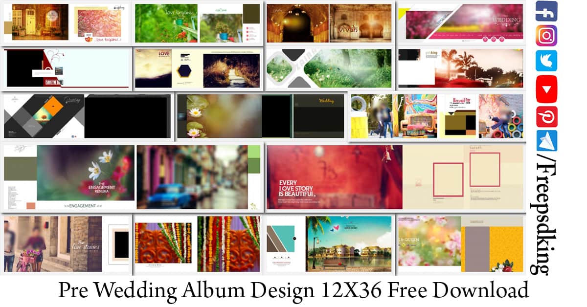 Pre Wedding Album Design 12X36 Free Download