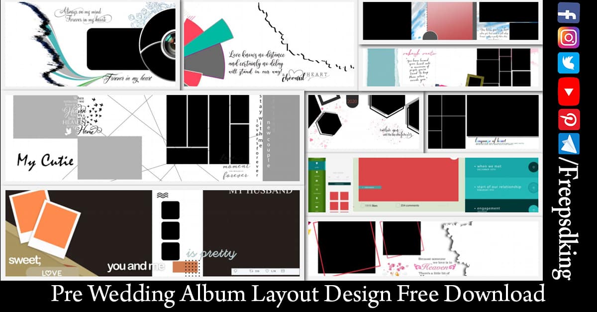 Pre Wedding Album Layout Design Free Download