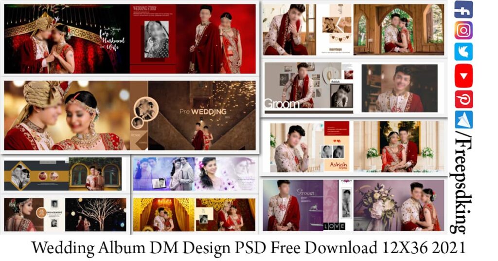 Wedding Album DM Design PSD Free Download 12X36 2021