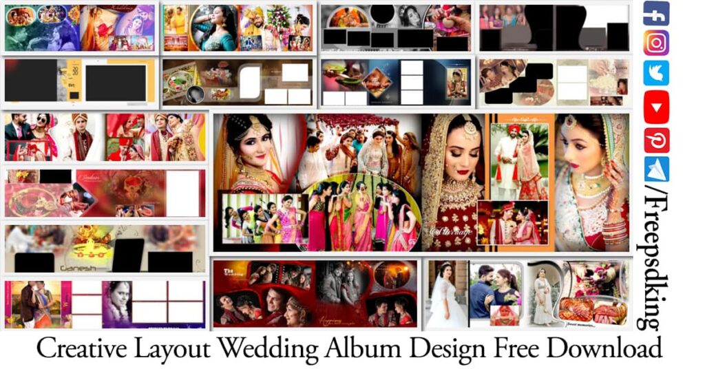 Creative Layout Wedding Album Design