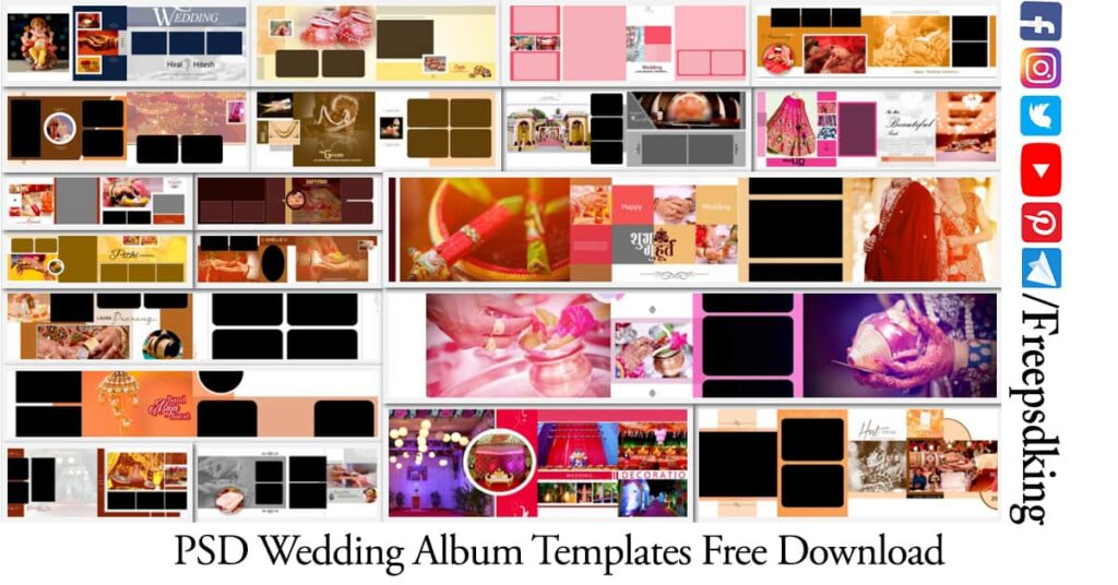 PSD Wedding Album Templates