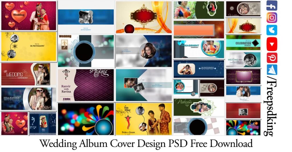 Wedding Album Cover Design PSD