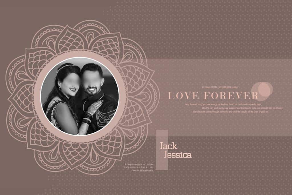 Front Cover Wedding Album Cover Design