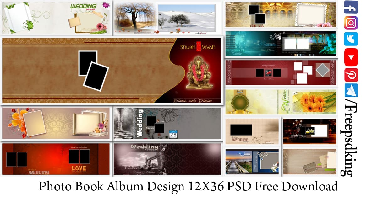 Photo Book Album Design 12X36 PSD Free Download