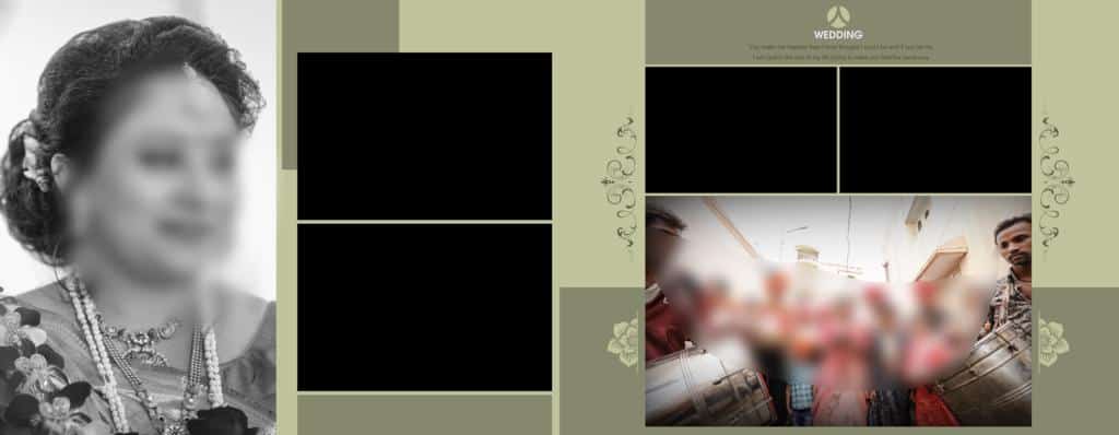 14X36 Wedding Album Vidhi PSD Templates