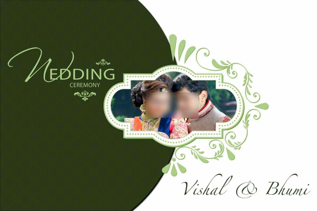 Front Cover Wedding Album Cover Design PSD
