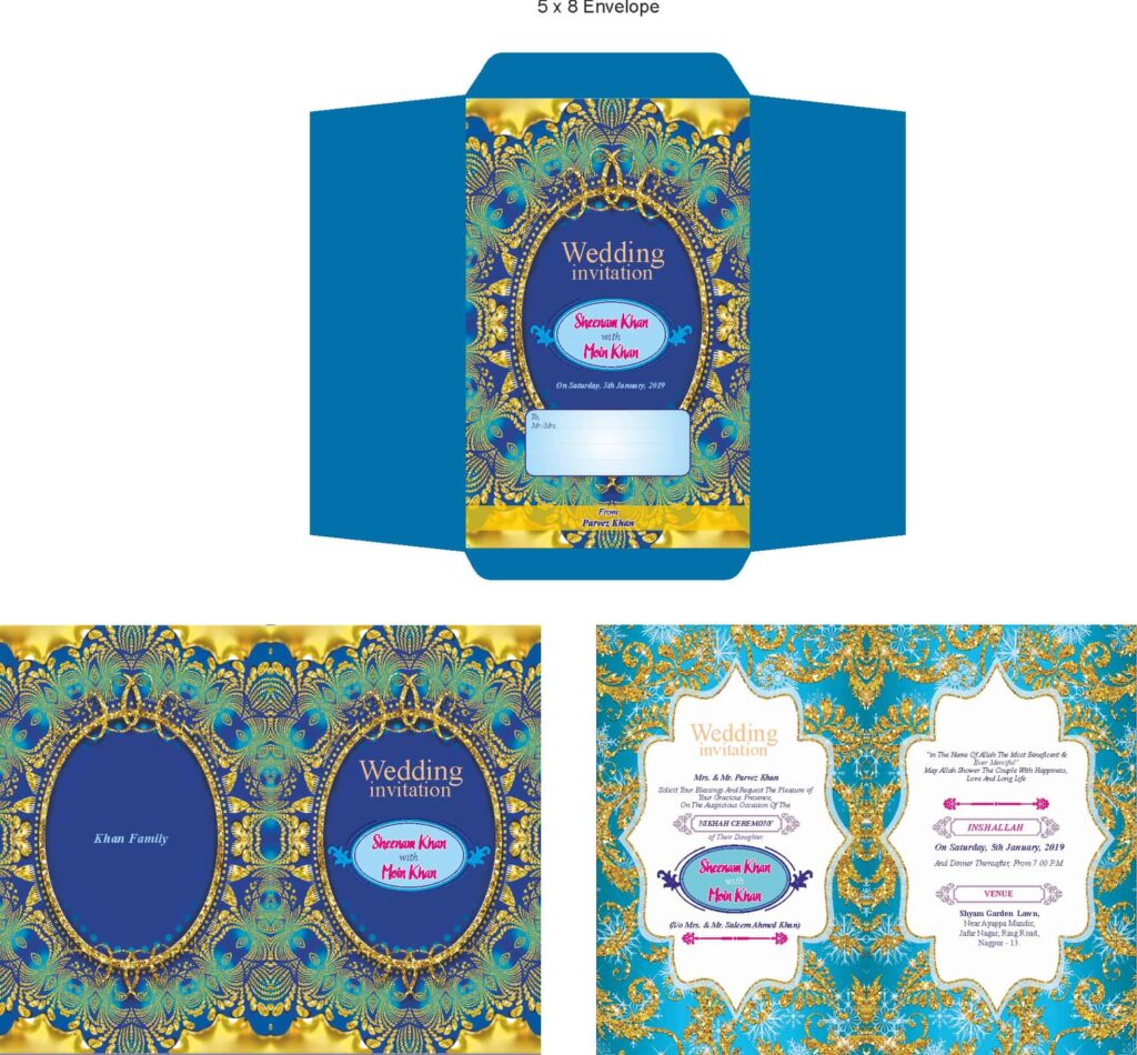 Wedding Invitation Card Design In English