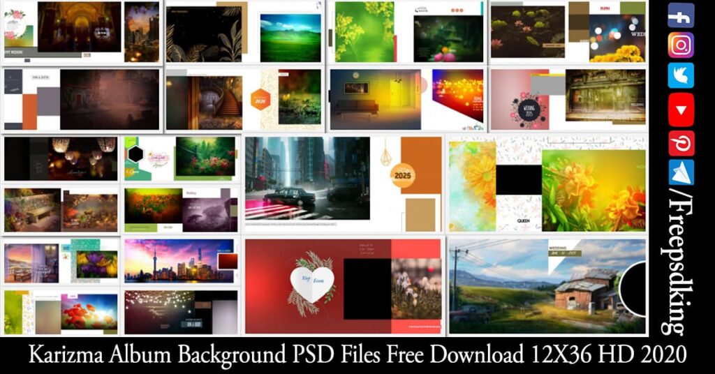 Pack10 Wedding And pre Wedding Colorful Creative Album 1236 Psd  Background  Eodia