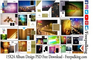 15X24 Album Design PSD Free Download