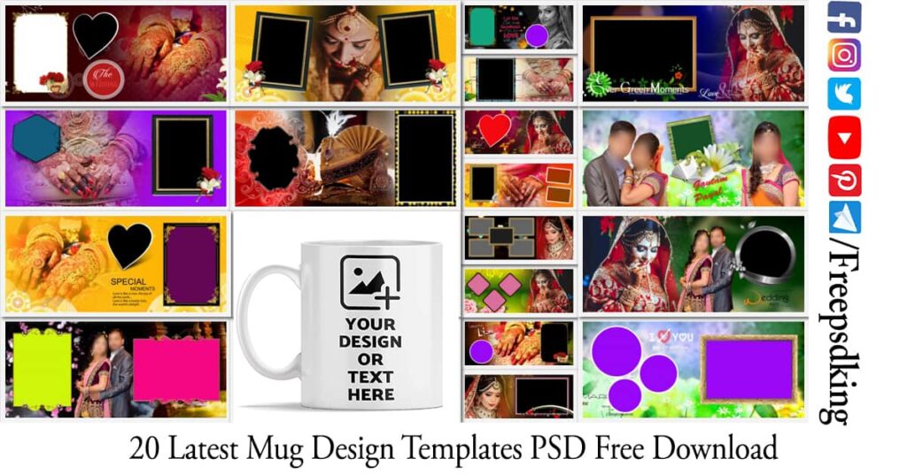 Mug Design Templates PSD Free Download