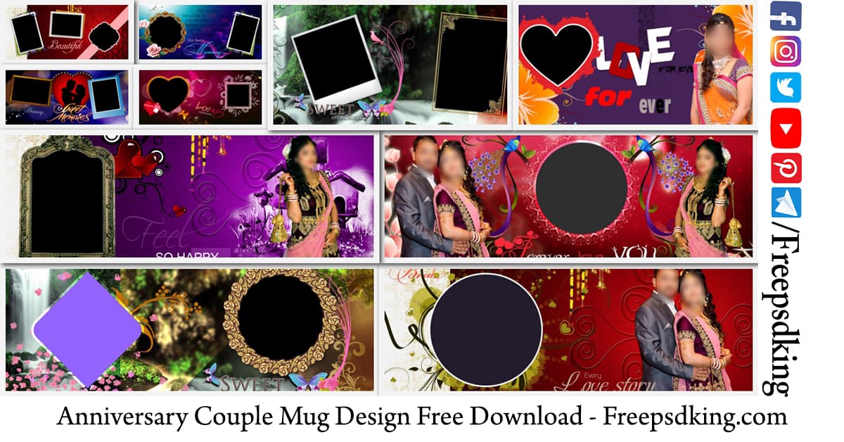 Anniversary Couple Mug Design Free Download