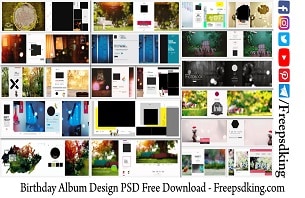 Birthday Album Design PSD