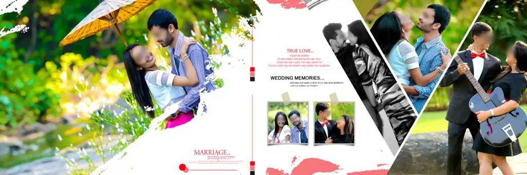 Pre Wedding Album Design PSD Free Download 12X36 2022