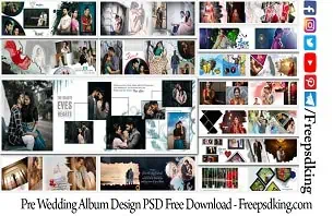 Pre Wedding Album Design PSD