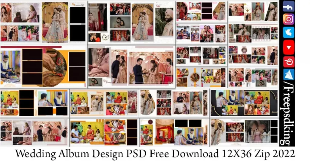 Wedding Album Design PSD Free Download 12X36 Zip 2022